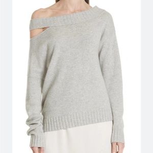 Vince One Shoulder-slit Pullover, size M